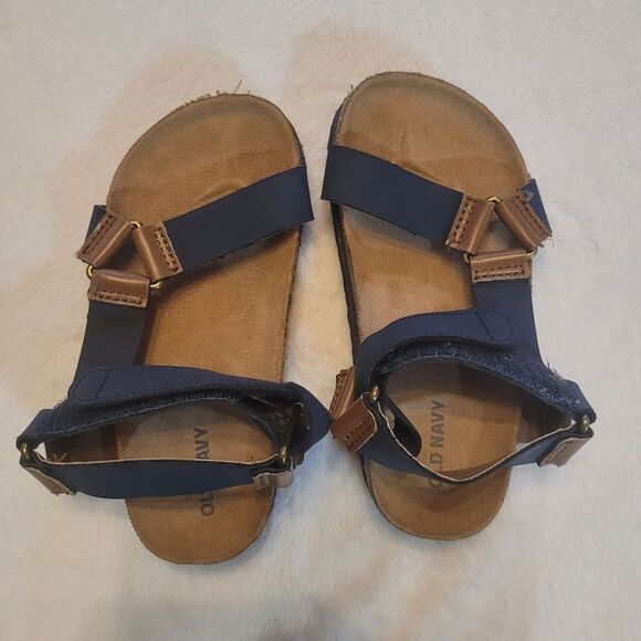 Old navy size 9 blue Faux-Leather Strap Sandals for Toddler Boys - Picture 1 of 3